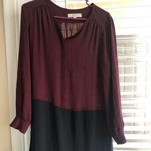 Almost new loft full sleeve blouse dress